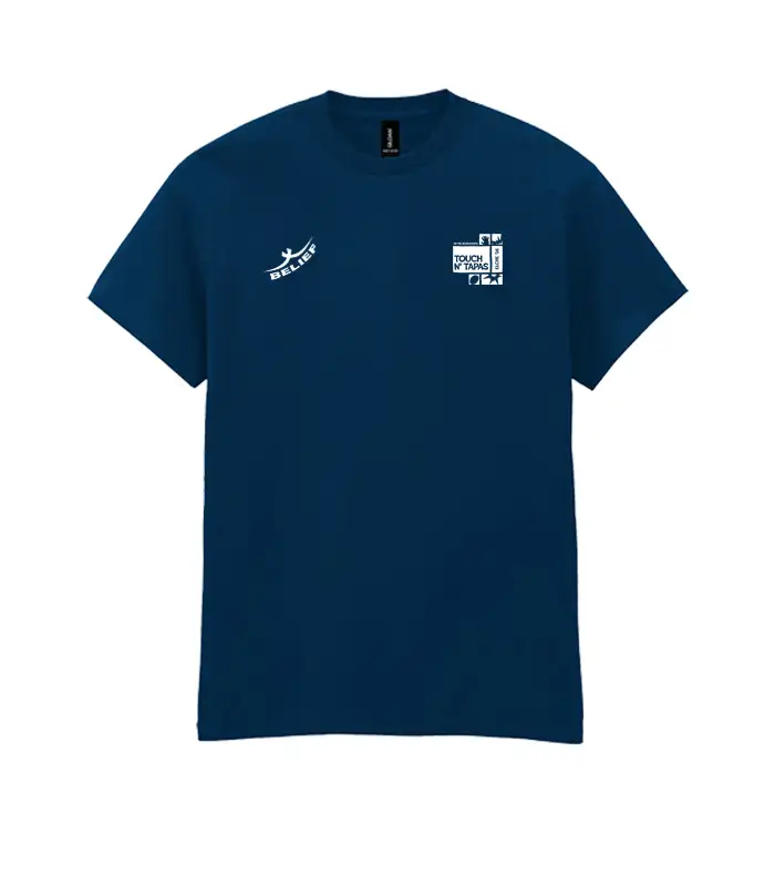 Touch N Tapas Cotton Tee Navy