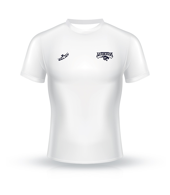 Cotton Tee White Plain  Cardiff Panthers